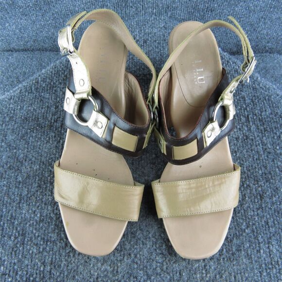 Anyi Lu Women's Harness Ankle Strap‎ Brown Leather Size 38M Gently Used 2025 - Picture 3 of 9